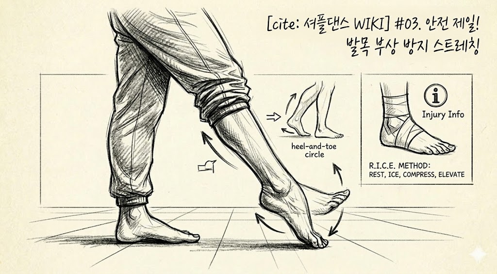 [셔플댄스 WIKI] #03. 안전 제일! 발목 부상 방지 스트레칭